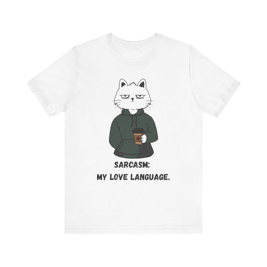 Sarcastic Cat Unisex Tee - Perfect for Coffee Lovers